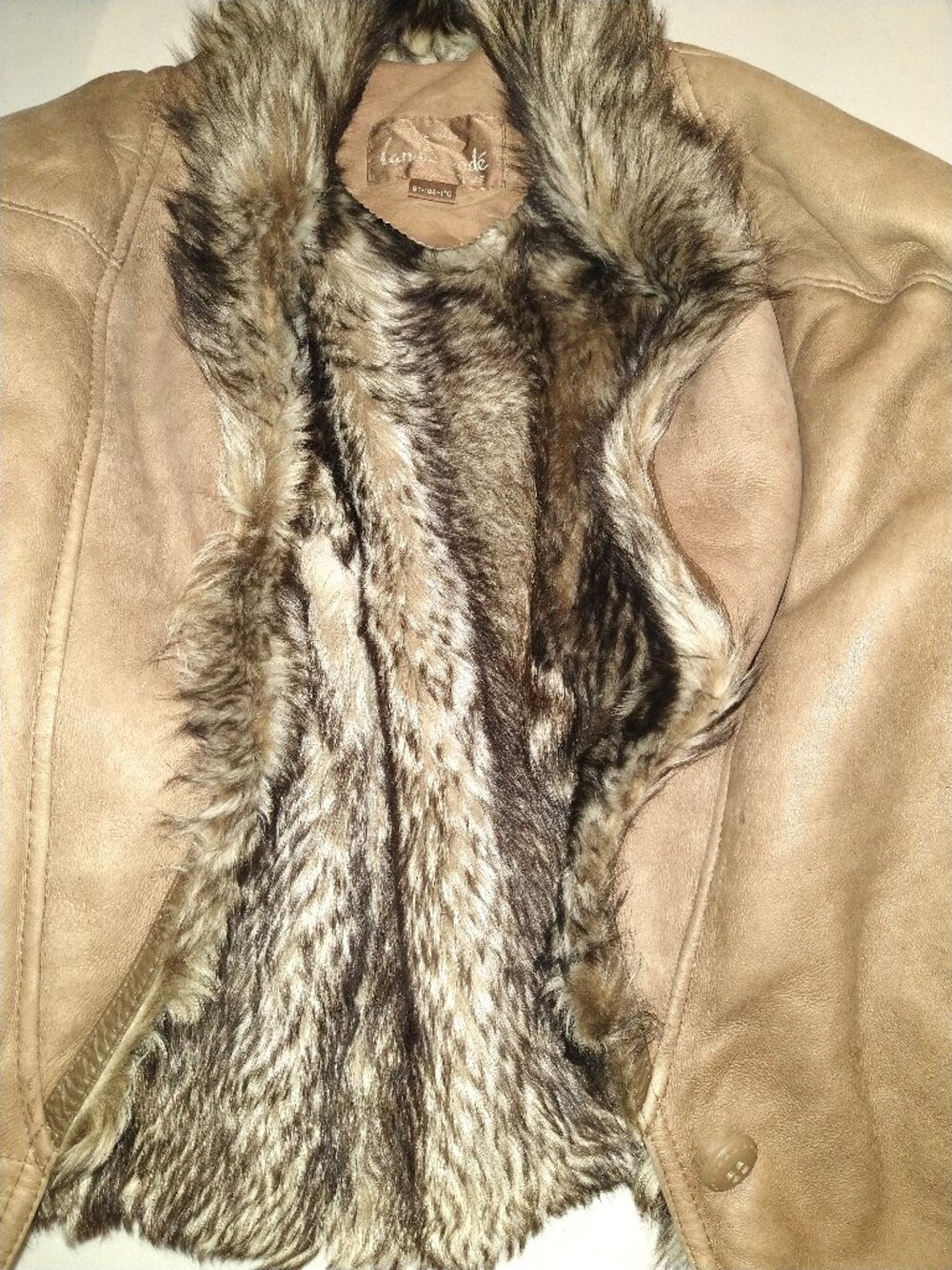 Leather Jacket Women Vintage 90's Lambs Mode Leather Fur Special Maker